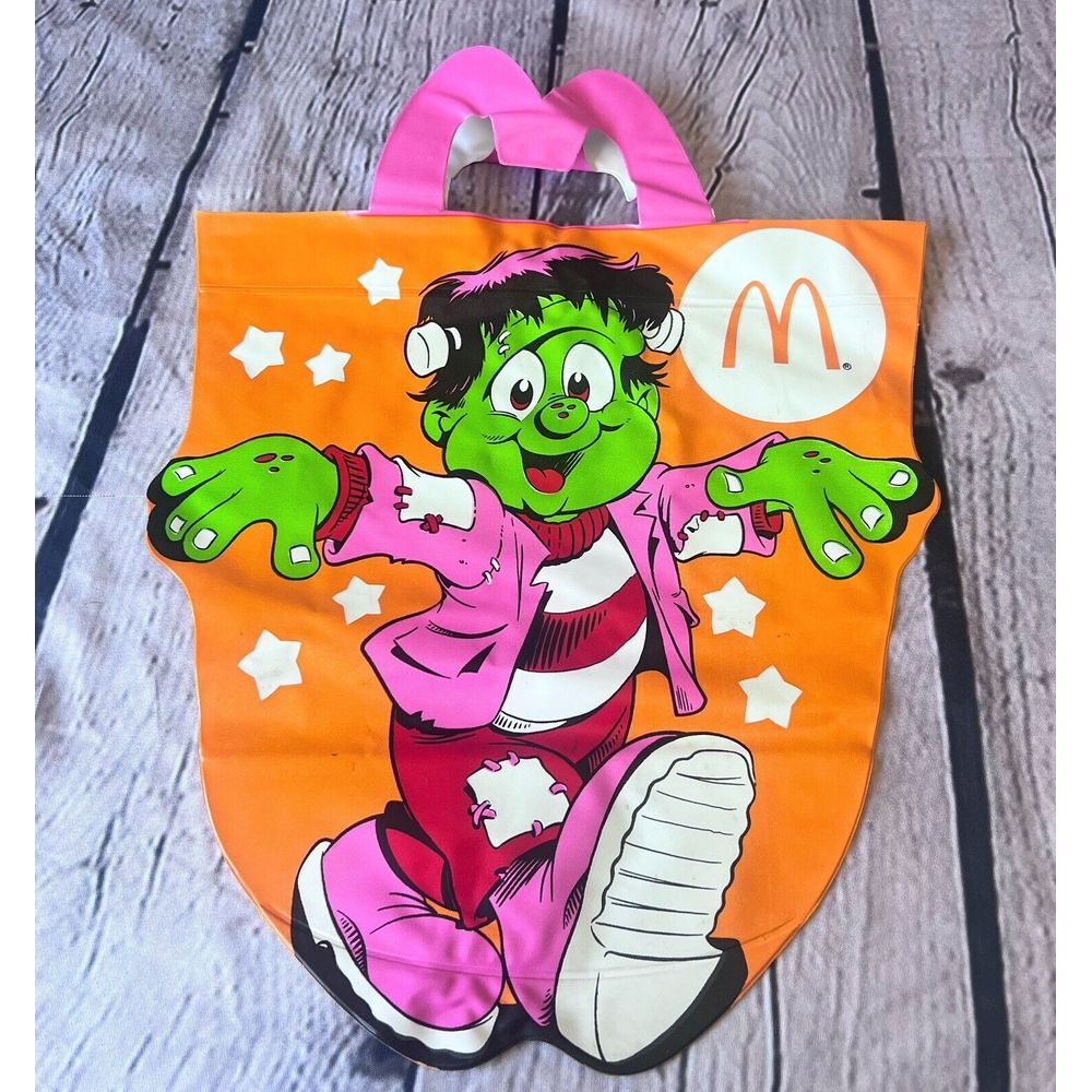 1990 McDonald's Frankenstein Halloween Happy Meal‎ Vinyl Trick Treat Bag